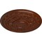 Ekena Millwork Tellson Ceiling Medallion (Canopies up to 6 3/4"), 30 5/8"OD x 2 1/2"P, Burnished Mahogany Crackle CM30TEBMC - alternate 3